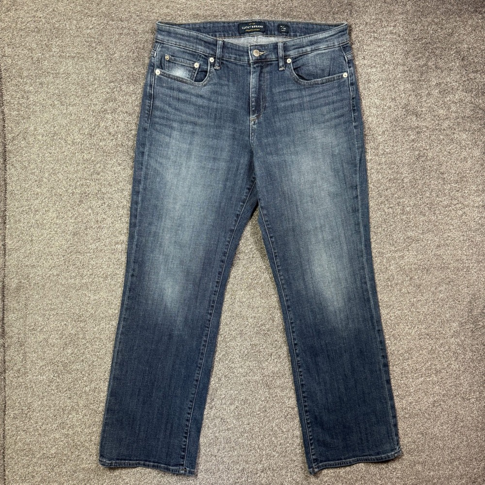 Lucky Brand Easy Rider Ankle Jeans‎ Womens 14/32 Medium Wash Blue Straight Leg